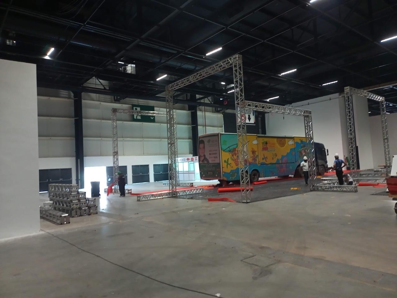 Estrutura montada para a Bienal do livro 2025 Anhembi 2