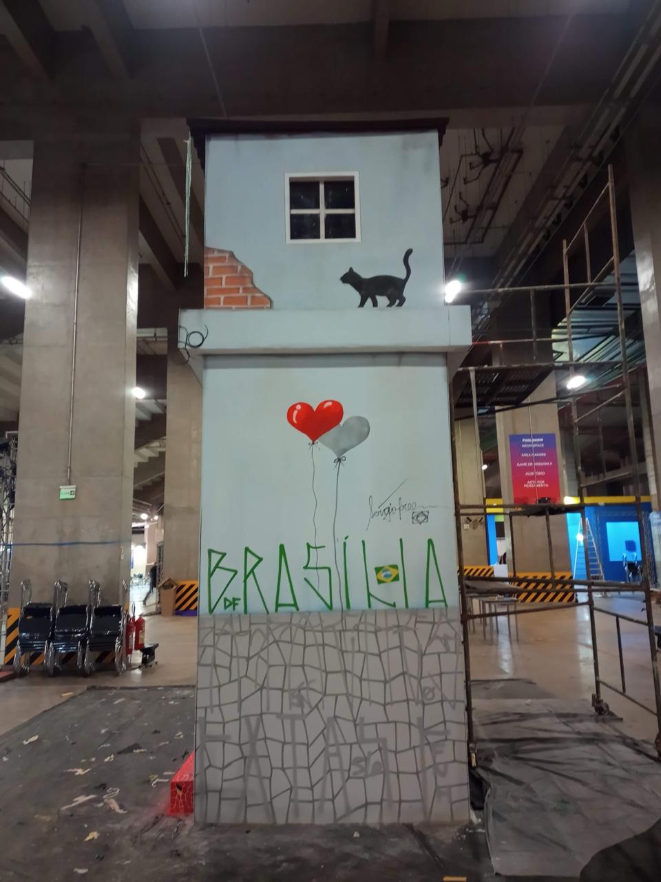 Estrutura montada para o Pixel Show no Estádio Mané Garrincha em Brasília 1